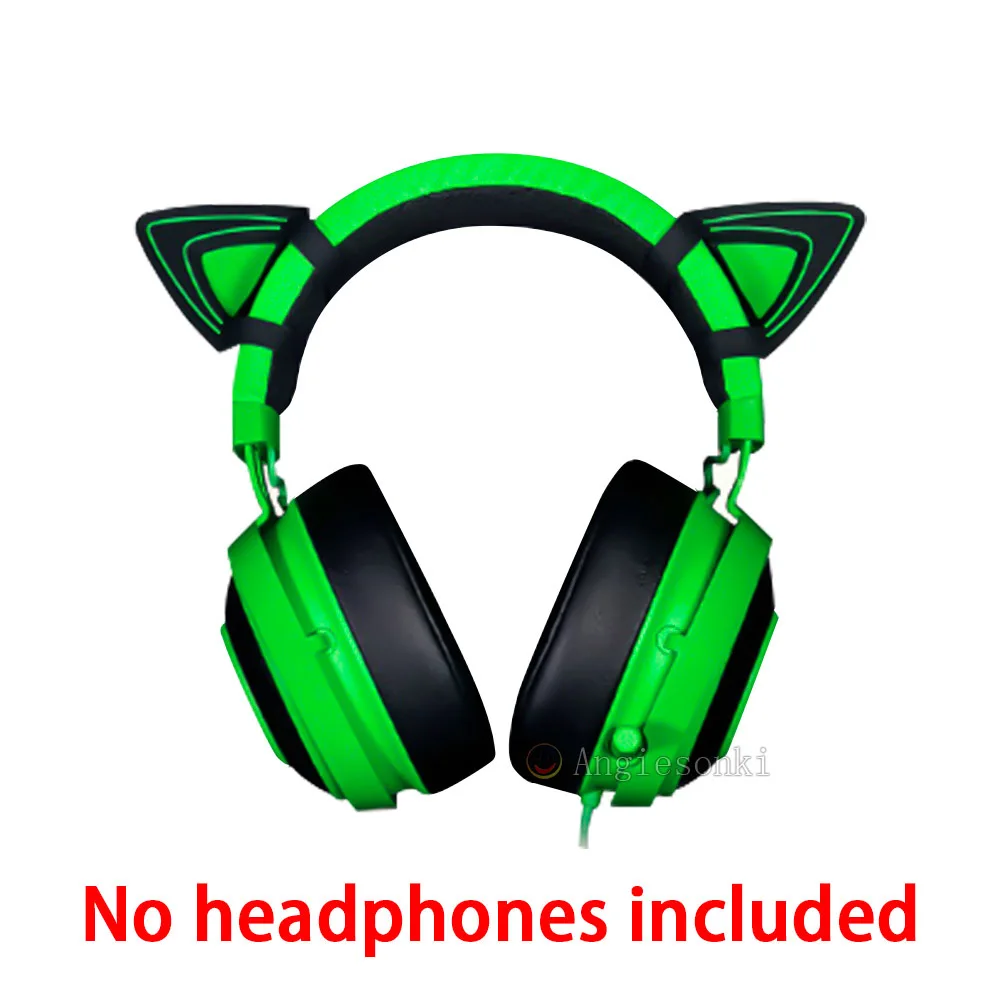 1 pair Kitty cat ears Pink Purple Green for RAZER Kraken V2 special/Kraken  2019/ Kraken TE /7.1 V2 headphones Headsets - AliExpress