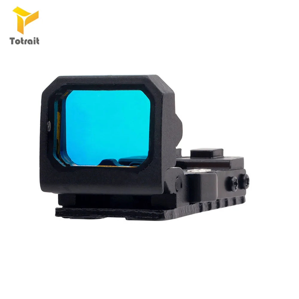 

TOtrait Hunting Mini Folding Red Dot Sight Collimator Glock Riflescope Sight Scope Fit 20mm Weaver Rail For Tactical Hunting