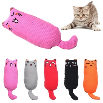 

Funny Cat Toy Interactive Fancy Pet Teeth Grinding Catnip Claws Thumb Bite Cat Mint Scratcher Kitten Chewing Pillow Supplies