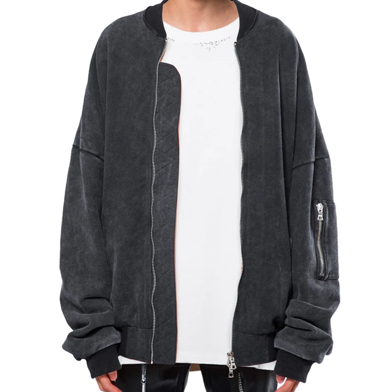 

Cooo Coll Men Women Hip Hop Jacket Hip Hop cotton streetwear long sleeve Vintage kanye west fashion old zip cardigan winter coat