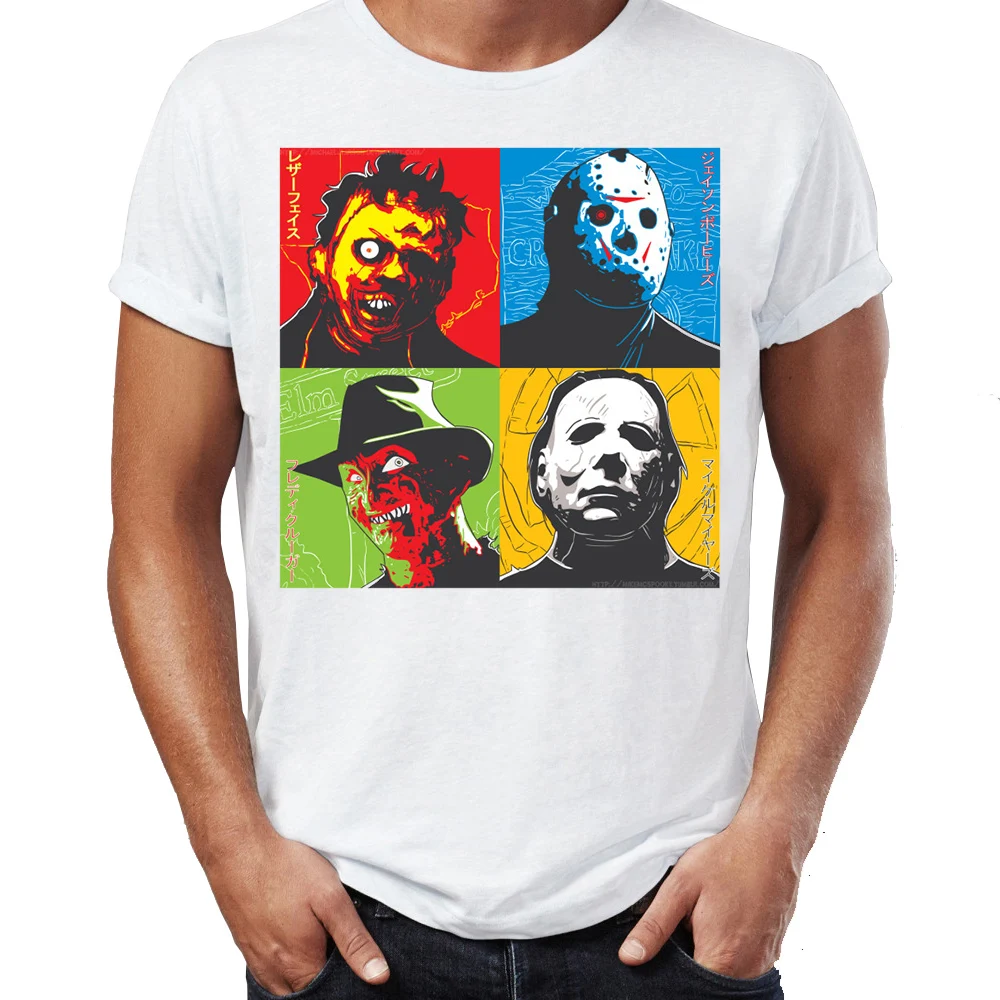 3D Printed T-Shirts Halloween Vintage Sketch Ghost Short Sleeve Tops Tees