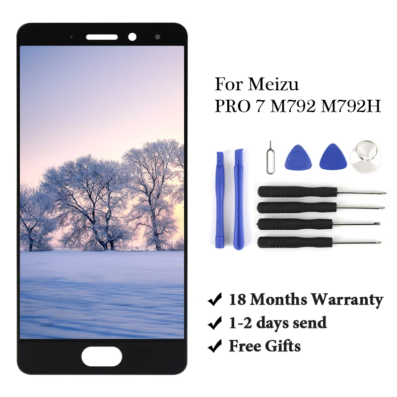 1 шт. ЖК-дисплей для Meizu Pro 7 M792M M792H дигитайзер сенсорного экрана PLUS Замена