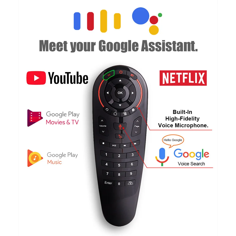 

KINGJIAO G30 33 keys IR learning remote control 2.4g air mouse wireless voice air mouse Gyro Sensing Smart remote to Game tv box
