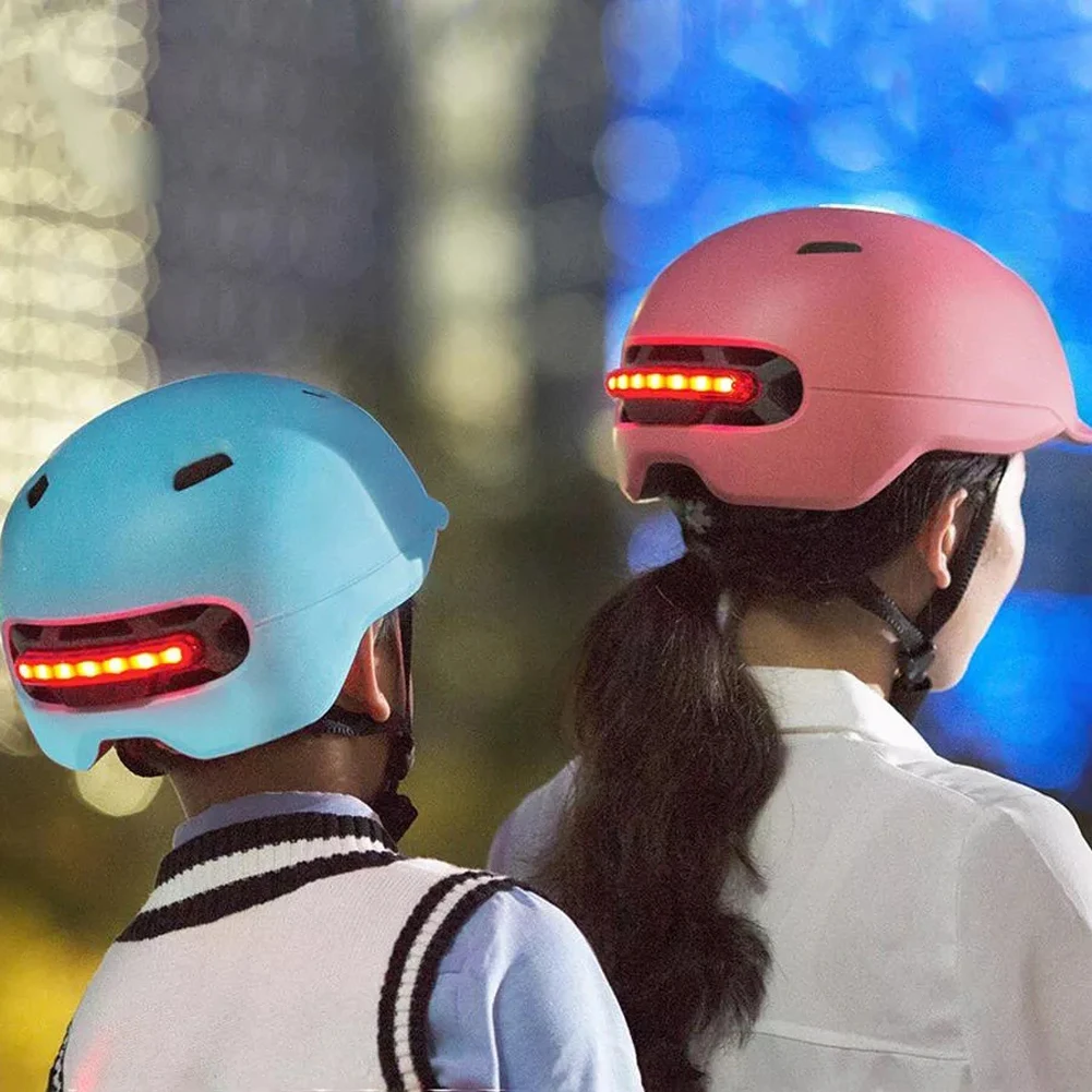Smart Helmet Electric Back Flash Light Car Scooter Bike MTB Balance Waterproof Cycling Helmet LED Automatic Light Helmet