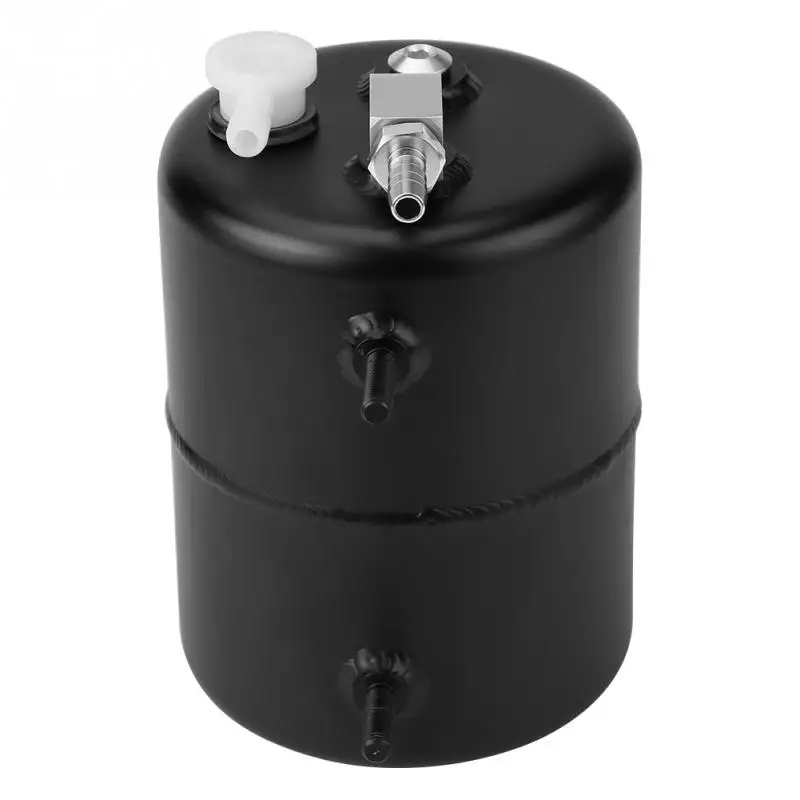  Car Auto Oil Catch Tank Can Breather Universal Aluminium Alloy 2L Vacuum Brake Compact Baffled Vacu