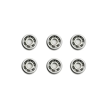 

6Pcs 8mm High Speed Silent Bearing for JQ Gearbox Sheel / Qidian Gearbox Sheel / FB Gearbox - Silver Black