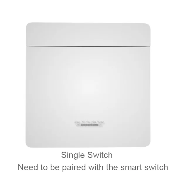 single switch Xiaomi Mijia PTX Смарт Домашнее освещение с помощью светодиодов Управление устройство FireWire Беспроводной ключ настенный выключатель через смартфон приложение пульт дистанционного управления - Цвет: single switch