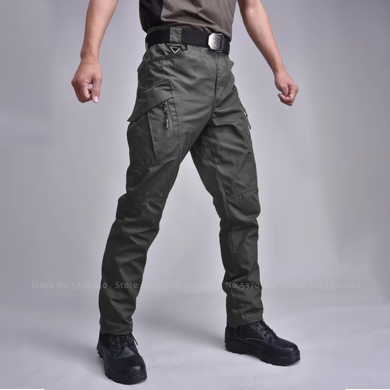 Online Männer Kampf Tactical Cargo Hosen SWAT Armee Soldat Militär Uniform Taschen Jagd Wasserdichte Winddicht Casual Hosen Böden