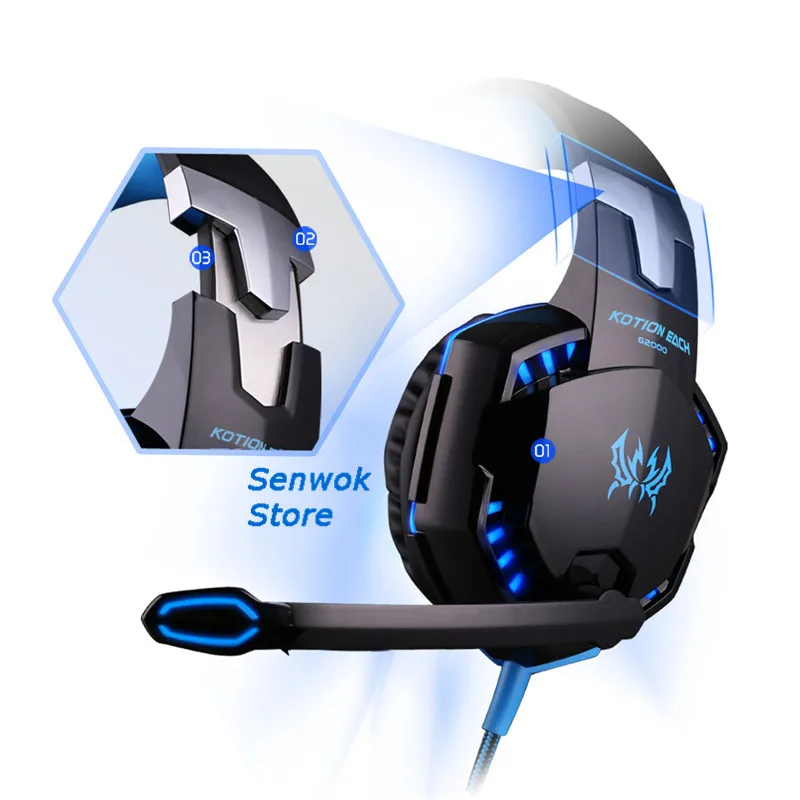 Гарнитура для ноутбука, компьютера, ПК, игровой сабвуфер, esport наушники с микрофоном, геймерская Музыкальная гарнитура