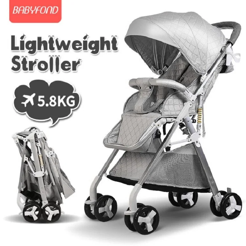 Склад ЕС светильник вес Путешествия Портативная коляска может сидеть и лежа