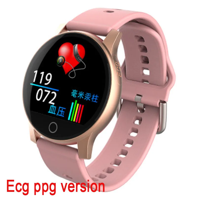 Pink ЭКГ HRV PPG ekg часы Смарт-Браслет фитнес-трекер Браслет сердечного ритма Смарт-часы для мужчин для iOS Android pulseira inteligente - Цвет: Pink