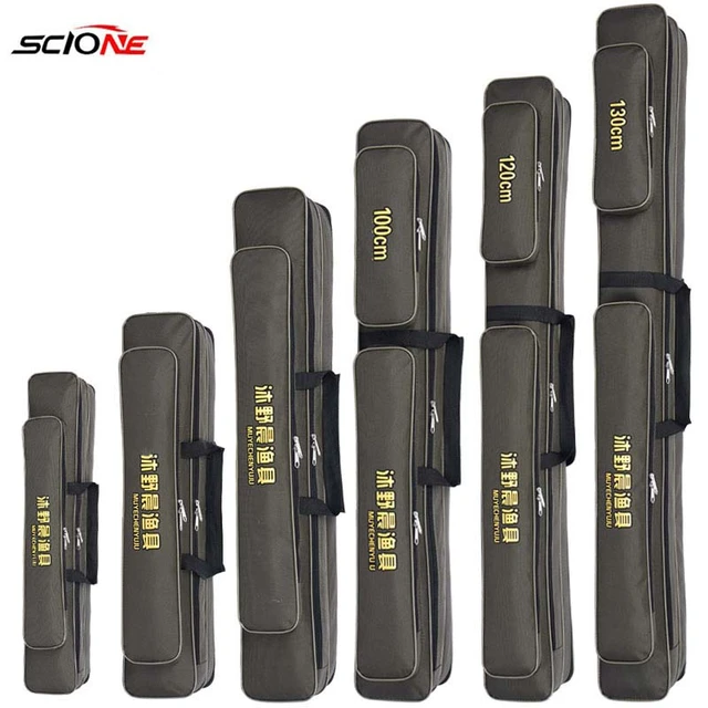 120cm/130cm 2 Layer Fishing Rod Carrier Bag Outdoor Fishing Bag Backpack  Fishing Pole Tackle Storage