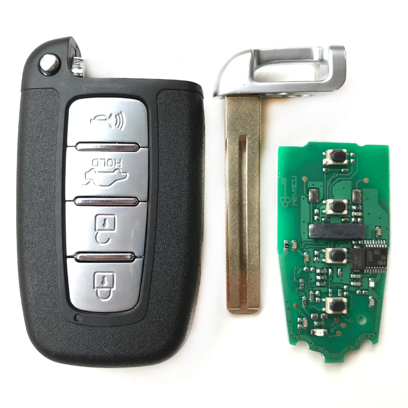 4 кнопки 433 МГц Автомобильный ключ для Hyundai I30 IX35 Sonata Genesis Equus Veloster 2009 2010 2011 2012 2013 2014