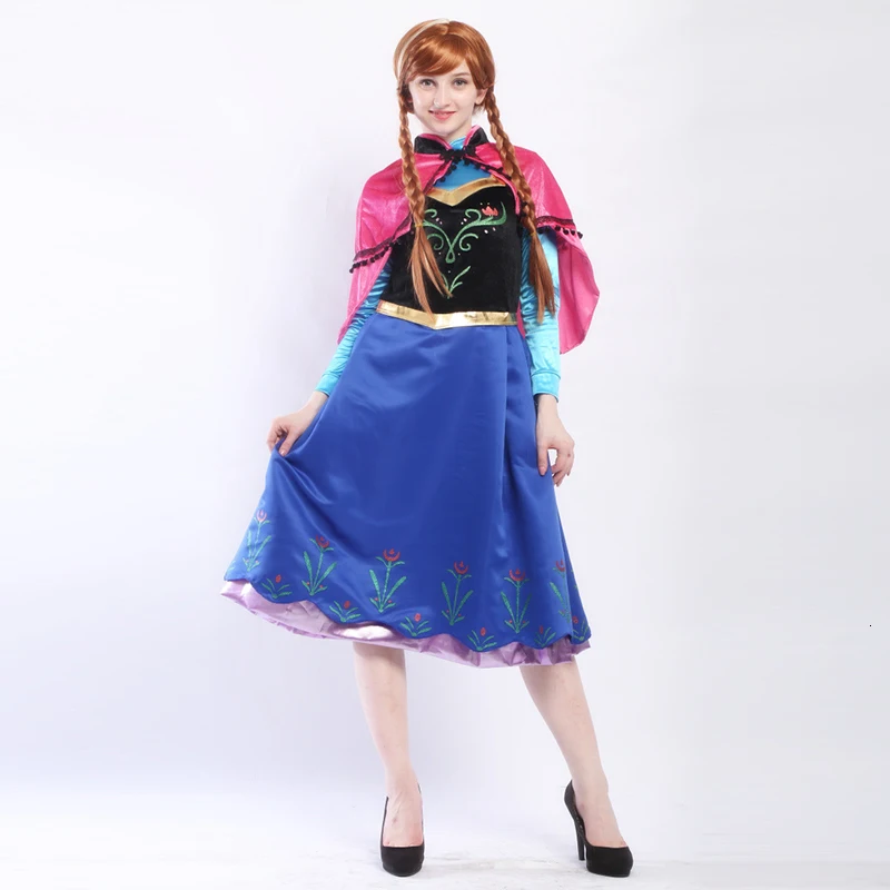 Adult Anna Elsa Dress Aladdin's Goddess Jasmine Cosplay Party Princess Dress wonder woman costume