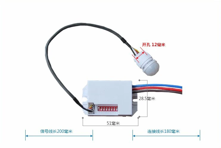 New Designed PIR Senser Infrared IR Switch Module Body Motion Sensor Auto On off Lights Lamps 110-220v DC12V YY (9)