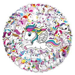 Autocollant licorne arc en ciel 10/30/50/100, Graffiti en PVC étanche pour Divination réfrigérateur moto Skateboard classique 