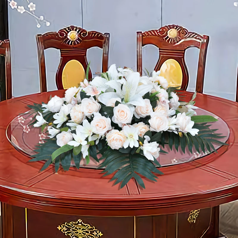 Simulation business table flower etiquette decoration room office podium wedding hotel floral | Дом и сад