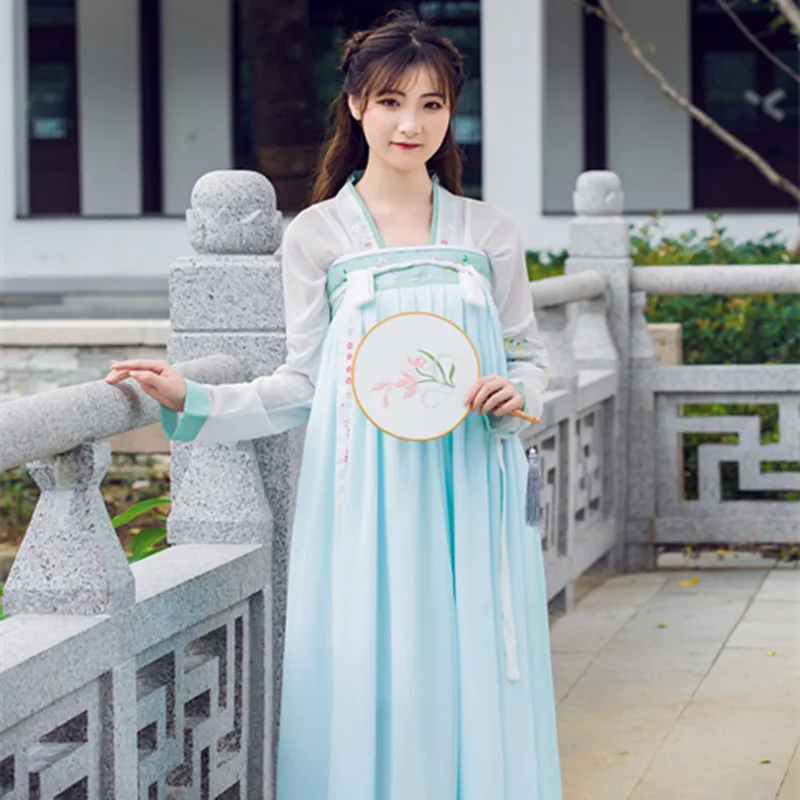 Hanfu старинный китайский костюм для женщин Элегантный современный Hanfu традиционная китайская одежда народный костюм для танцев DQL1698