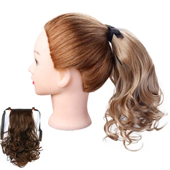 

10 "Short curls Clip In Hair Tail False Hair Ponytail Hairpiece With Hairpins Synthetic Hair PonyTail Hair Extensions Curly