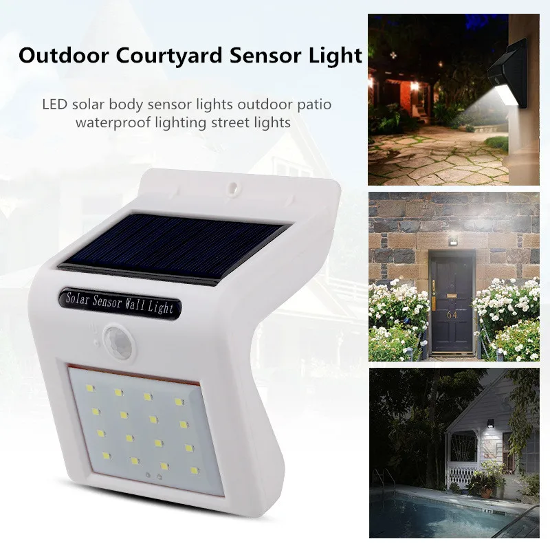 Garden Solar Light PIR Motion Sensor LED Solar Lamp Solar Powered By Sunlight Waterproof for Outdoor Wall Lamp Street Decoration Garden Solar Light PIR Motion Sensor LED Solar Lamp Solar Powered By Sunlight Waterproof for Outdoor Wall Lamp Street Decoration