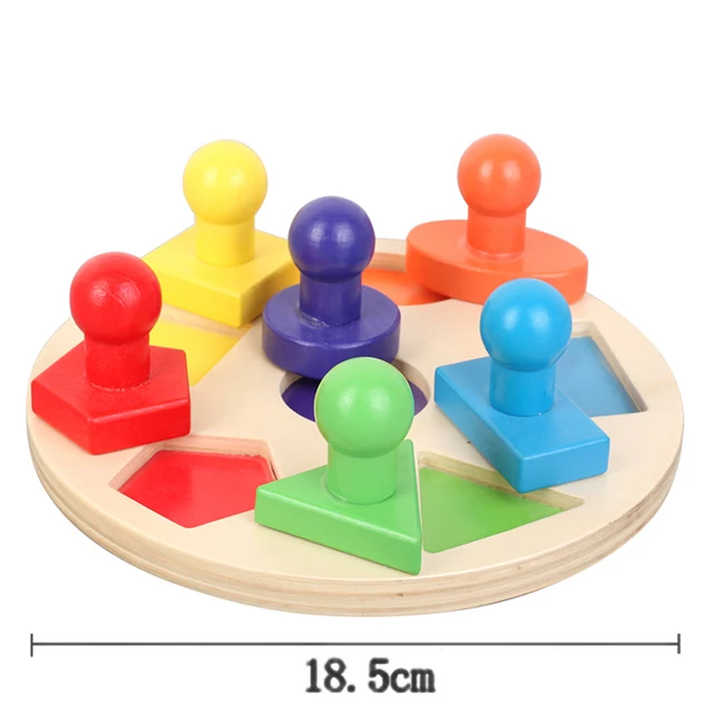 Wooden toys Geometric Shapes Children Wooden 3d Puzzle Cartoon Animal Intelligence Kids Early Learning Jigsaw Baby Toddler Toys 2
