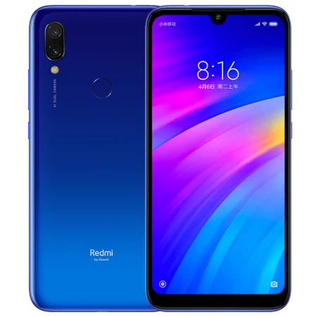 blue Смартфон Redmi Note 7 с глобальной прошивкой, 4 ГБ, 64 ГБ, Восьмиядерный процессор Snapdragon 660, 4000 мА/ч, 48мп, две камеры, 6,3 дюйма, полноэкранный, Note7 - Комплект: blue