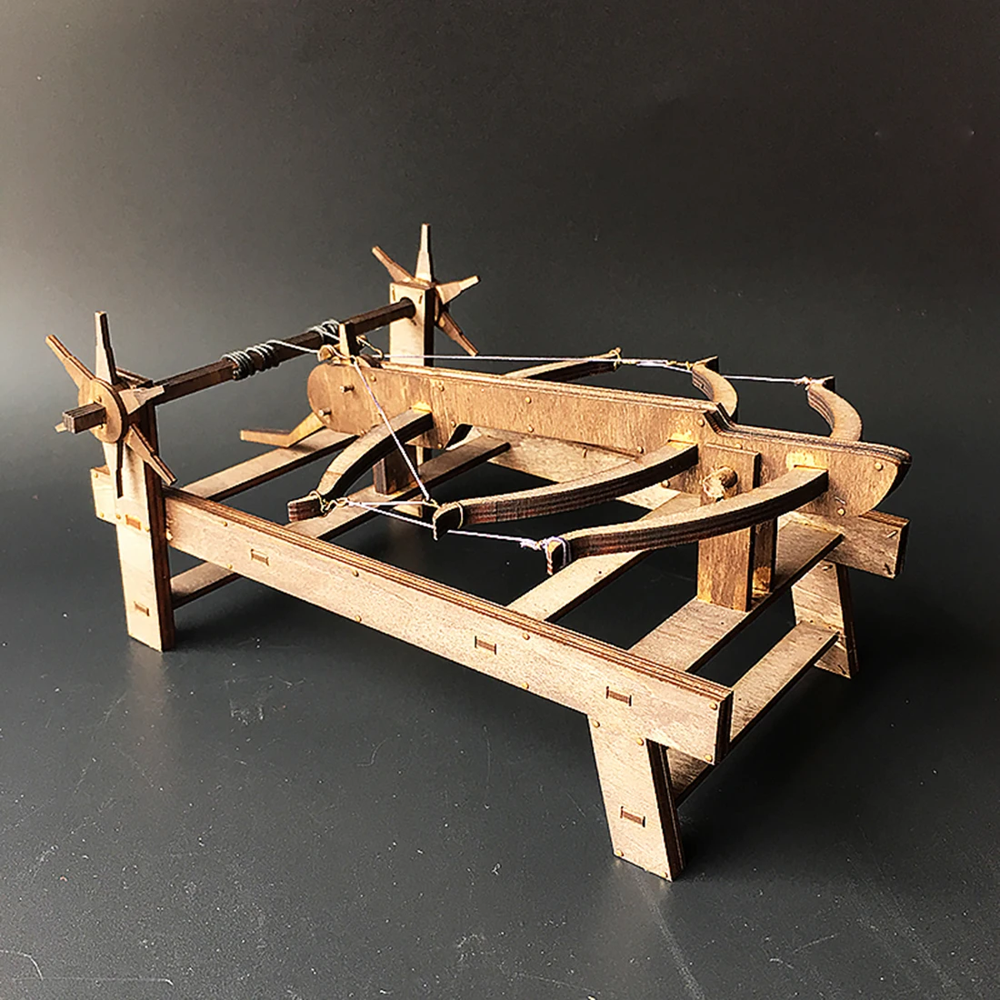 DIY старинная колесница модель осадная машина деревянная 3D головоломка модель строительные наборы для детей-три Лука Арбалет кровать