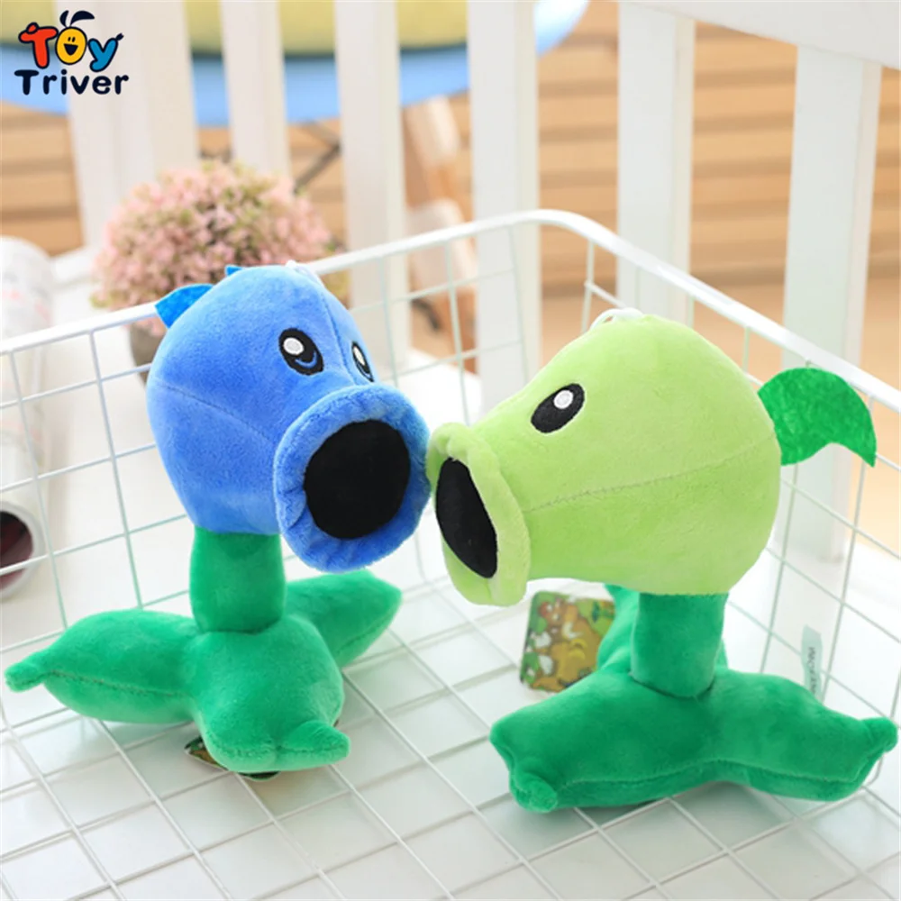18cm Plants Zombies Pea Shooter Sunflower Sun Flower Pendant Plush Toy Triver Doll Game Baby Kids 4