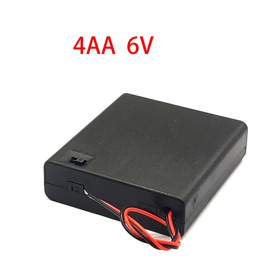 Battery Case 1/2/3/4 Slot AA Battery Case 1.5V/3V/4.5V/6V AA Battery Holder Box Storage Case With Switch battery storage box battery case battery holder battery box