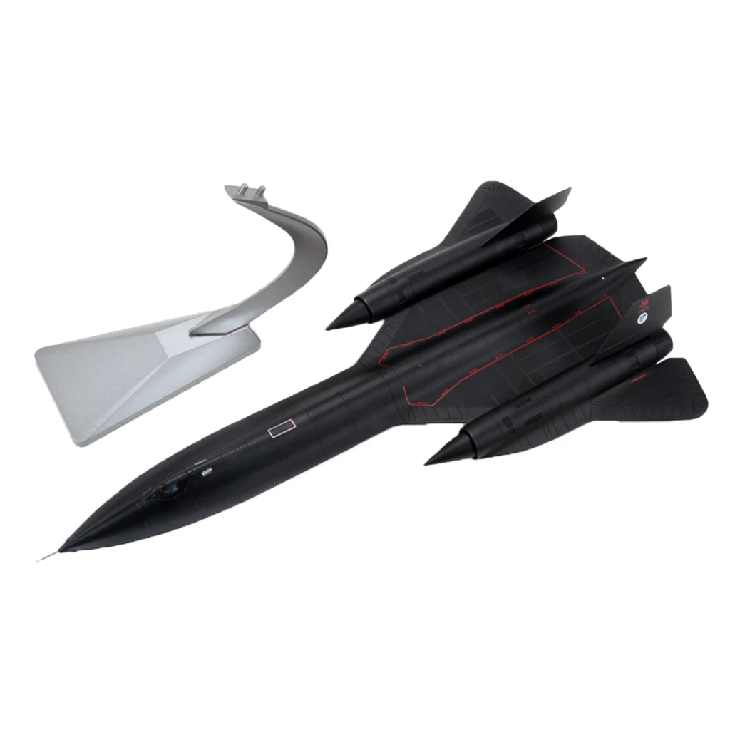 1/72 Scale Diecast Aircraft SR-71 Blackbird Fighter for Home Office Decor