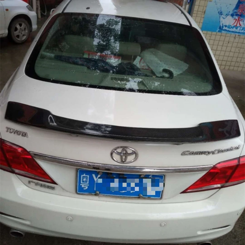 Применение для toyota camry спойлер 2006 2007 2008 2009 2010 2011 года глянцевое углеродное волокно/frp зад крылом R стиль спойлер, аксессуары
