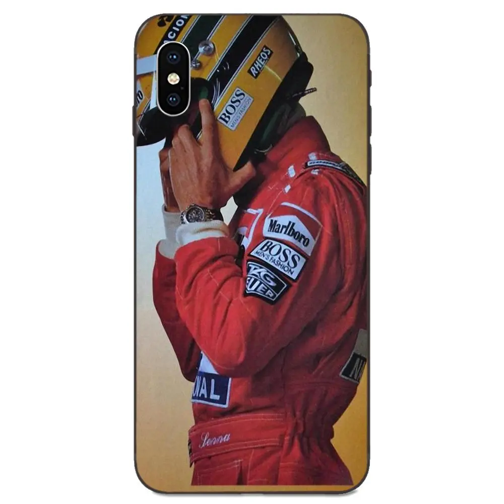 Ayrton Senna Symbol для Apple iPhone 4 4S 5 5S SE 6 6S 7 8 11 Plus X XS Max XR Pro Max Мягкий Силиконовый ТПУ Черный чехол с принтом