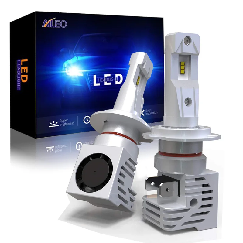 

AILEO Car Headlight Bulb H7 LED 60W 12000Lumens Plug-N-Play Extremely Bright 6000K ZES Chips Conversion Kit