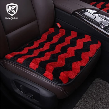 

Karcle 1PCS Sheepskin Fur Car Seat Covers Thicken Woolen Warm Seat Protector Durable Winter Cushion Car Styling Auto Accessories
