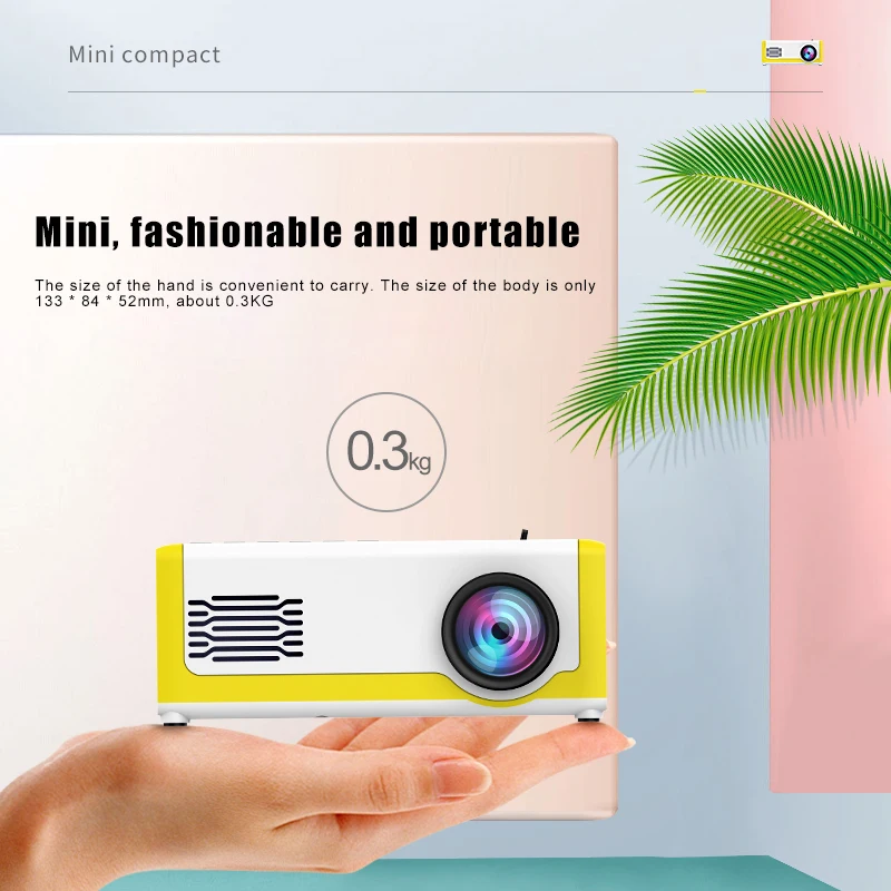 Светодиодный мини-проектор высокой четкости lcd Портативный домашний проектор для мобильного телефона WIF66