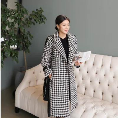 

Women Elegant Winter wool Overcoat Long Bandage Woolen Coat Cardigan Loose Plus Size Abrigos Mujer Manteau Femme Hiver