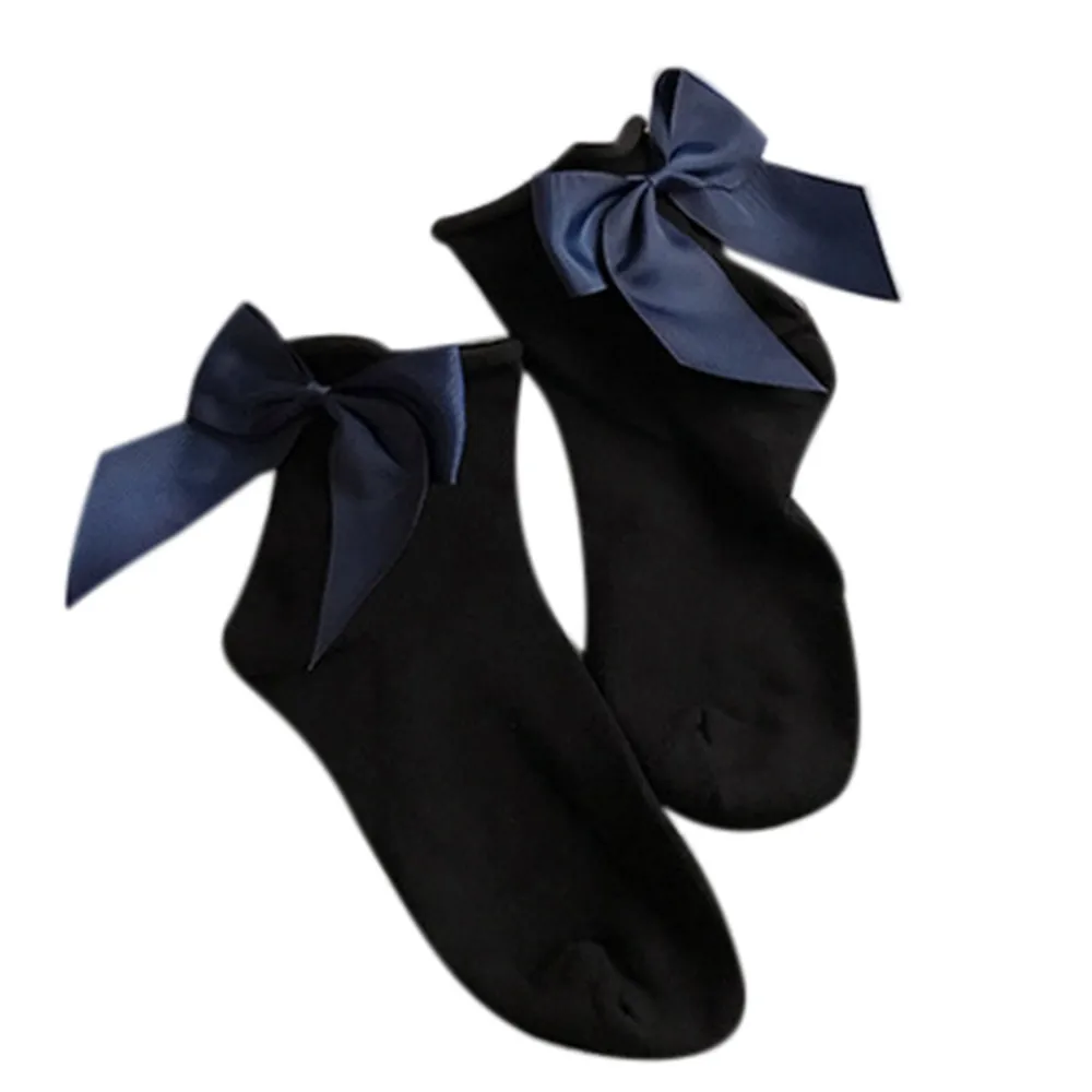 Женские носки с хлопком, плотный бант на лодыжке Meias Calcetines Mujer Skarpetki Damskie Sokken носки женские черные белые OY51
