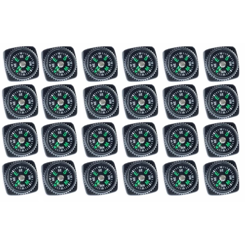 NEW-24PC мини-Компас для выживания карманный жидкостный походный Кемпинг ремешок для часов