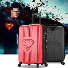 Брендовый чемодан на колесиках для путешествий с Суперменом, 20/24 дюймов, Спиннер, сумка на колесиках, сумка для путешествий, роскошный чехол из поликарбоната