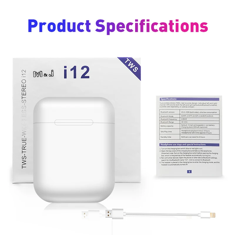 R$58.95 30% de desconto|Nova quente i12 tws pop up bluetooth fones de ouvido controle toque sem fio fones de ouvido fone i12tws não 1:1 réplica i30 tws i20 i10 i30tws on AliExpress 