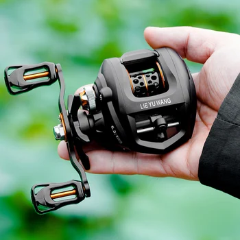 

LIEYUWANG Fishing Baitcasting Reel High Speed 6.3:1 Metal Spool Casting Reel Magnetic Brake System Max Drag 6KG Fishing Coil