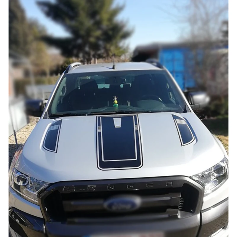 Car Decoration Hood Bonnet Sticker Bonnet Racing Graphic Vinyl Car Stickers Decals Fit For Ford Ranger 2015 2016 2017 2018 2019 Car Stickers Aliexpress