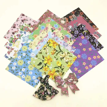 

60 Sheets Folding Art Flower Pattern Background Paper Crafts For Card Making DIY Scrapbooking Paper Decorations
