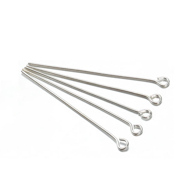 Flat Head Pins 18 20 25 30 35 40mm Eye Pins Rod Findings For Diy Jewelry Making Beading Connector Accessories Supplies