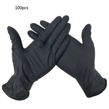 

Disposable Latex kitchen Gloves 100/50PCS Universal Cleaning Work Finger Gloves Latex Protective Home Food for Safety Black