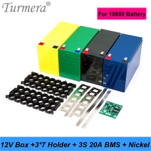 Turmera 12V 7Ah ~ 25Ah 배터리 보관함 3X7 18650 홀더 3S 20A BMS 오토바이 용 용접 니켈 포함 납산 사용