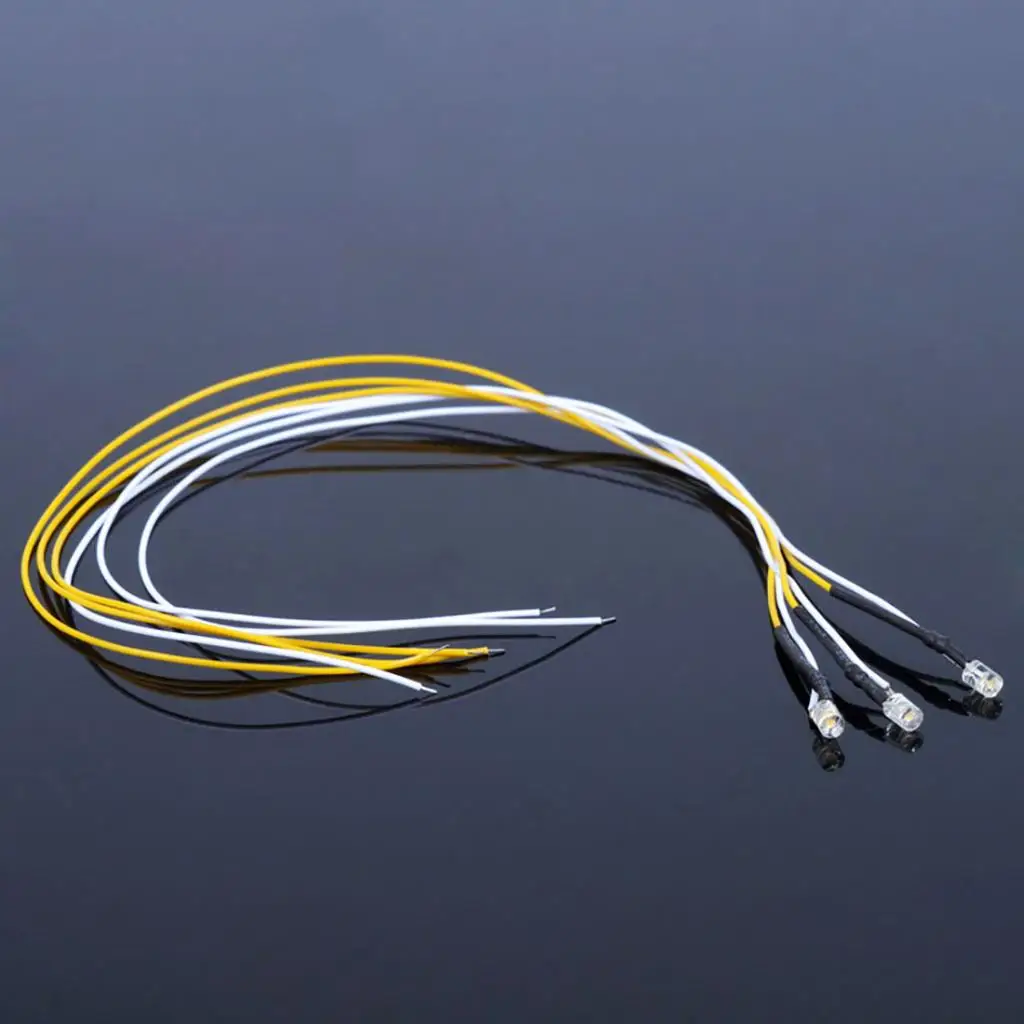 5x LED Light Cable Wire Cool Lighting for 1/35 Scale Sand Table Layout Scene