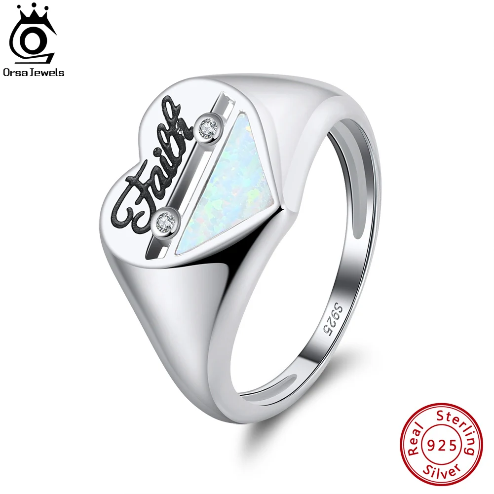 Кольцо ORSA JEWELS с белым огненным опалом из стерлингового серебра 925 пробы модное