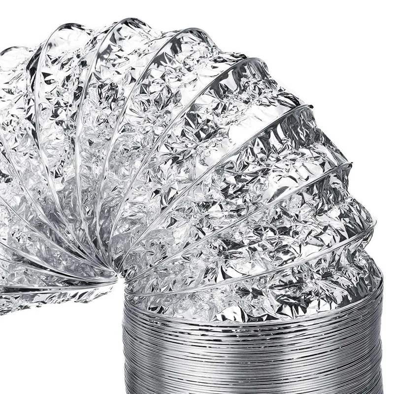 

3 Meter Length 100Mm/4 Inch Fresh Air System Flexible Aluminum Exhaust Duct Pipe Air Ventilation Pipe Hose for Bathroom