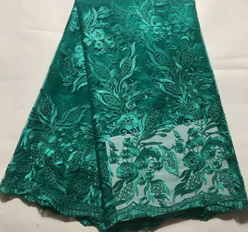

Nigerian lace fabric Net Lace african lace fabric 2020 high quality lace With Stones Hot Sale French Tulle Lace 5Yards NSH022